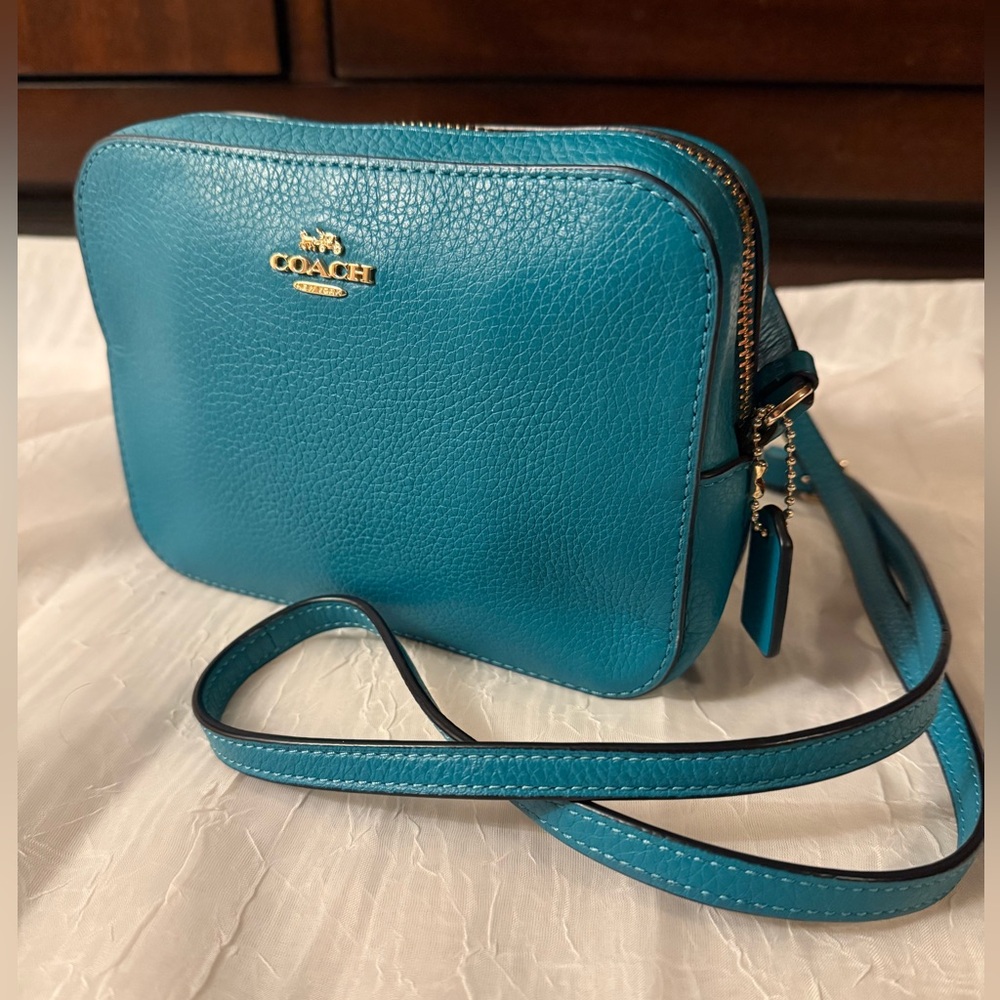 Coach Blue Teal Mini Camera Bag M2011